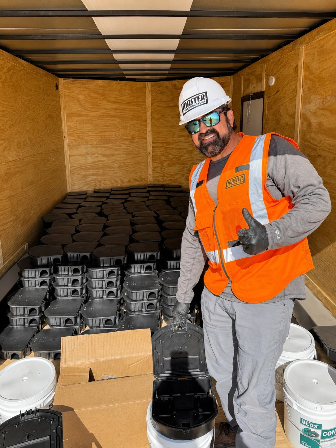 Master Exterminators commercial equipment and project preparation