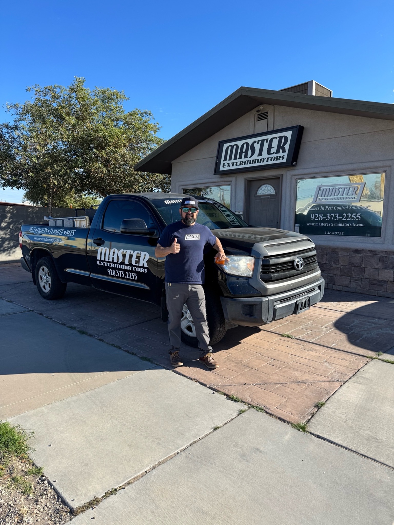Master Exterminators office and truck