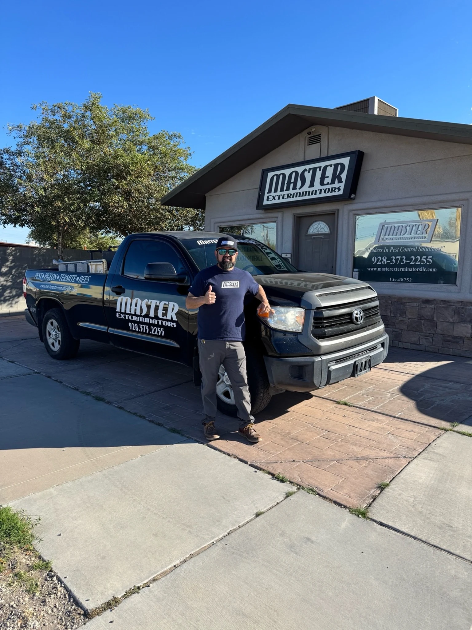 Master Exterminators office and truck